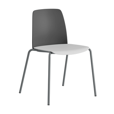 Stapelbar stol med sits och rygg i plast - Choice