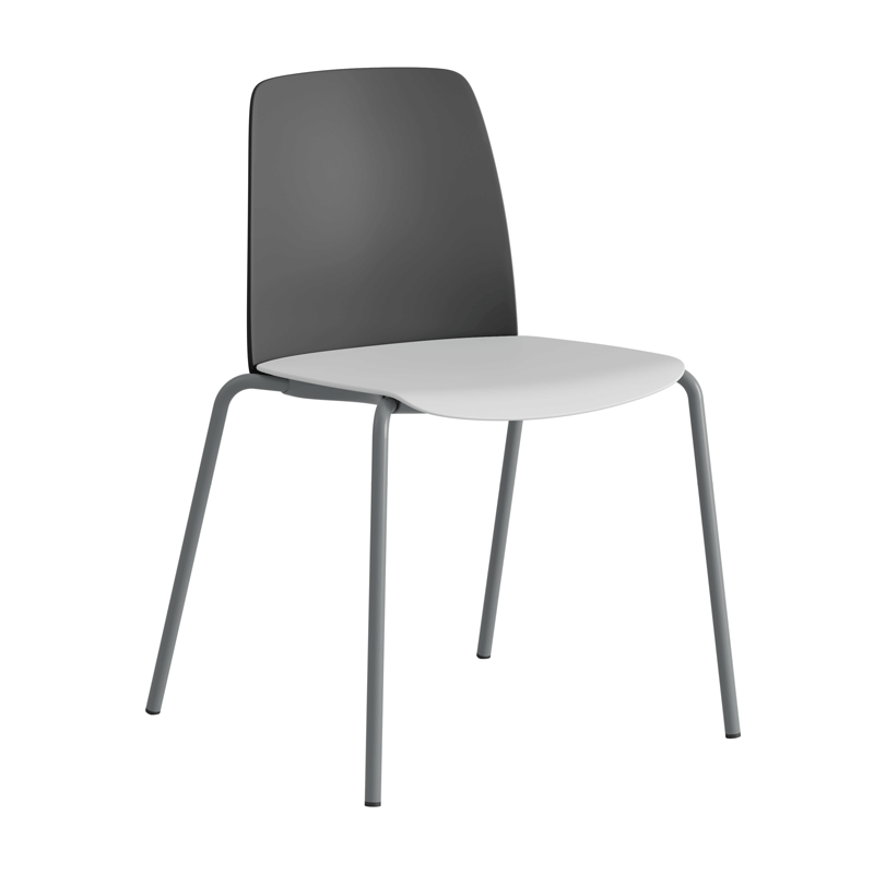 Stapelbar stol med sits och rygg i plast - Choice