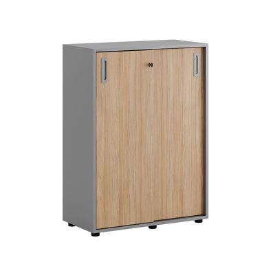 Skjutdörrskåp 80x40x107,5cm - Grå stomme/urban oak dörrar