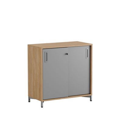 Skjutdörrskåp 80x40x72cm - Urban oak stomme/grå dörrar