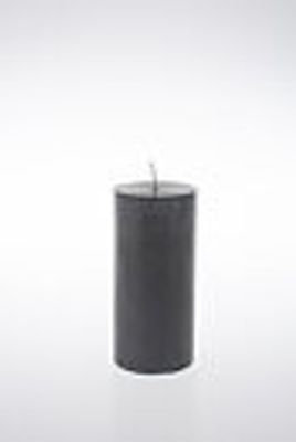 MÖRKGRÅ Blockljus stearin 7x15cm SVANEN 12 pack