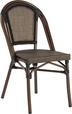 Paris stol, svart/brun Texteline