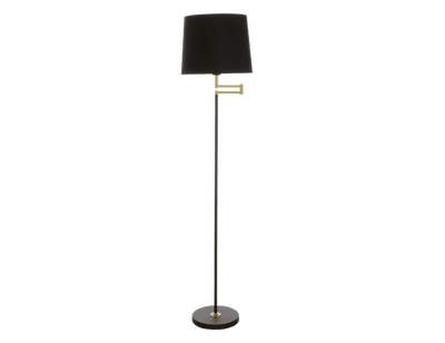 Birka GOLVLAMPA Svart Matt mässing