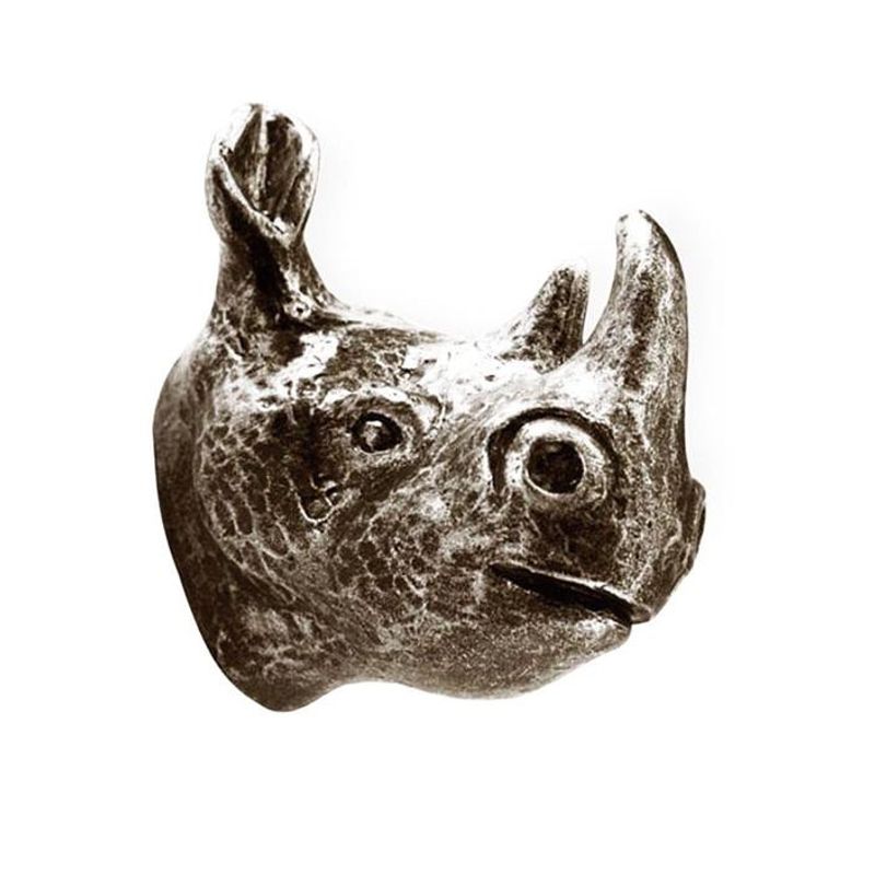 Knopp/Krok noshörning svart antik 6 pack