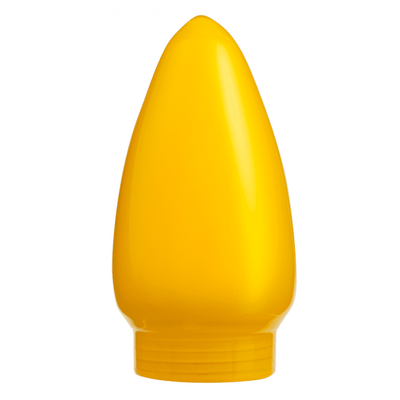 Kronljus-glas Gul 21,5 mm gänga 10 PACK