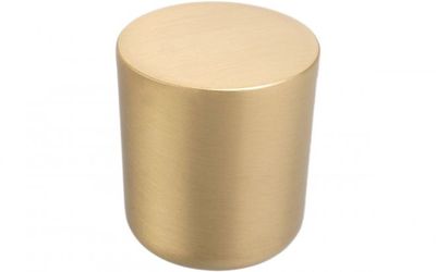 Knopp 'Round Mini' Borstad Mässing