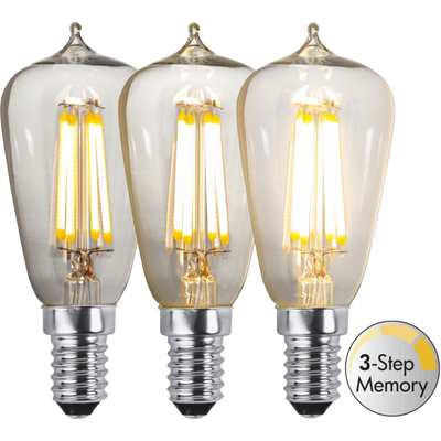 LED-LAMPA E14 C38 CLEAR 3-STEP MEMORY 10 PACK