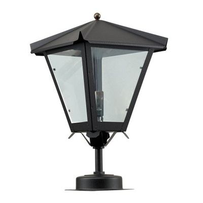 Gustav fotlykta svart/klart fönsterglas