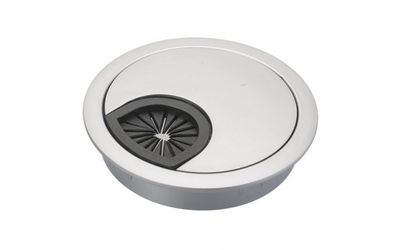 Kabelgenomföring Ø 60 mm Alu Look 2 pack