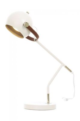 BOW skrivbordslampa Vit / Brun / Silver