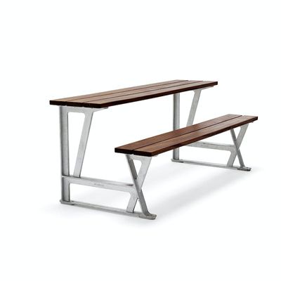 Domino bänkbord natur oljad mahogny
