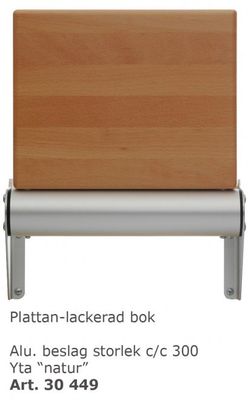Fällsits, "natur"+Plattansits c/c 300 utv. mått 328mm