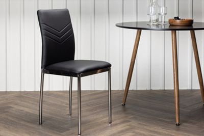 LILY Matstolar Svart 2-Pack