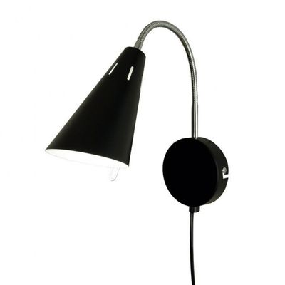 EVA SVART VÄGGLAMPA