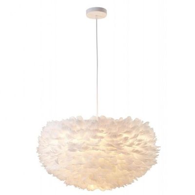 TAKLAMPA vita fjädrar D60cm