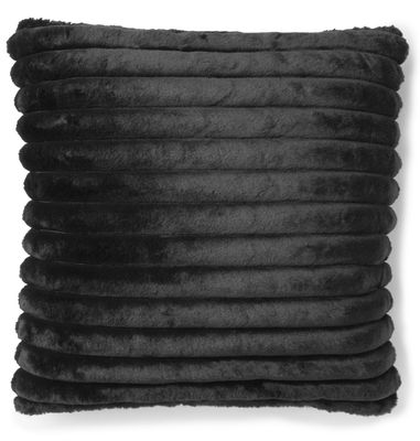 Stripy Kudde fusk svart 45x45cm