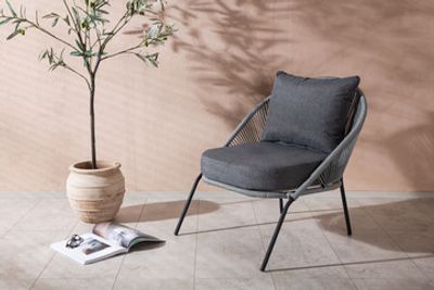 LINDOS Loungefåtölj Grå