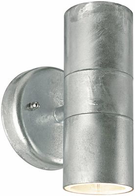 VÄGGARMATUR ASK, GALVANISERAD, 2XGU10, IP44
