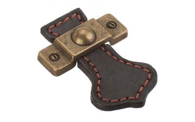 Kläpp "Navy" Bronsoxid / Läder