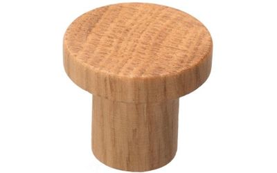 Knopp 'Grain' Ek Klarlackerad
