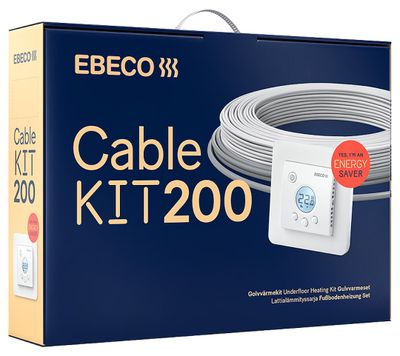 Golvvärmekabel Kit Ebeco 200 Watt 18,5 meter