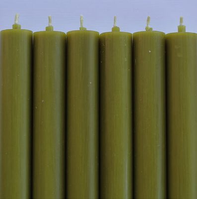 Rustikljus med platt topp OLIV.  120 pack