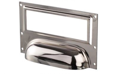 Skålhandtag 1 "Label" Blank Nickel