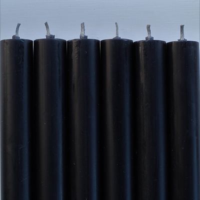 Rustikljus med platt topp SVART  120 pack