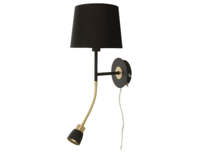 Eketorp vägglampa svart/mässing