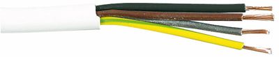Kabel Rkk (h05vv-f) 5g1,5 mm² vit r100 300/500 volt 100 meter