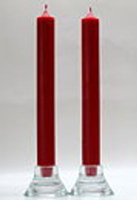 Slottsljus röda rustik 3,2x29cm. 24 pack
