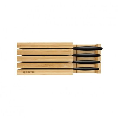 Knivblock för 4 knivar, Bambu