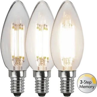 LED-LAMPA E14 C35 CLEAR 3-STEP MEMORY 10 PACK