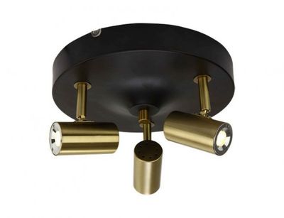 GUSTO SVART/MÄSSING LED/DIMMER 3:A RUND SPOTLIGHT