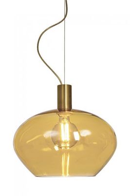 BELL taklampa 35cm Matt Mässing / Amber