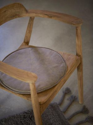 Svanefors Lycke Stolsdyna Ljusbrun Ø40 cm