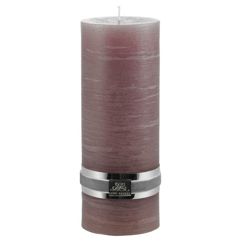 Blockljus Rustic Dammig Aubergine Paraffin Lene Bjerre