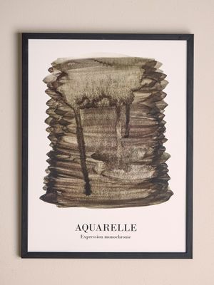 Illustration med ram Svart Furu Ravenna | Bloomingville