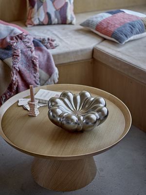 Bloomingville Sheeran Skål, Silver, Stengods Ø31,5xH14 cm