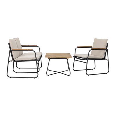 Hampton Loungefåtölj Svart Metall H76cm Bloomingville