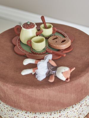 Bloomingville Bette Barnlekset, Kök, Brun, Mdf Ø24xH10 cm, Set om 9