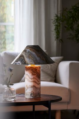 Marnie Bordslampa Marmor 43cm Grå | PR Home