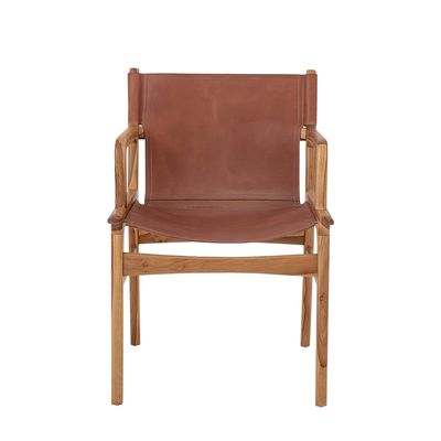 Fåtölj Brun Läder Ollie | Bloomingville