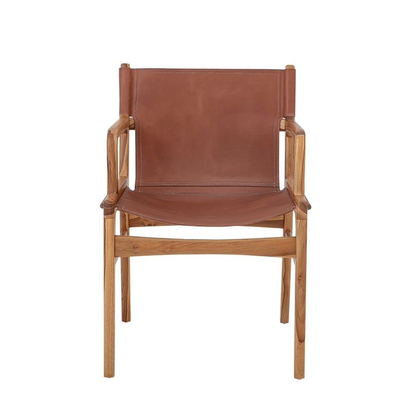 Fåtölj Brun Läder Ollie | Bloomingville