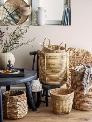 Väggdekoration Svart Bambu Tona Set om 3 | Bloomingville