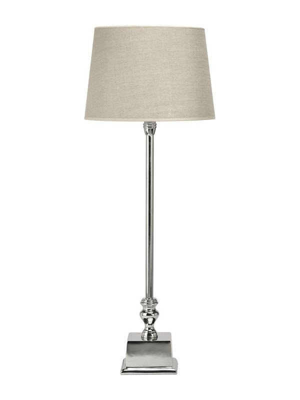PR Home Bordslampa Linné med lampskärm 80 cm Krom