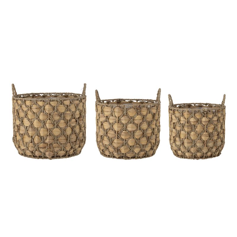 Joleen Korg Natur Vattenhyacint Ø29 cm Set om 3 Bloomingville Creative