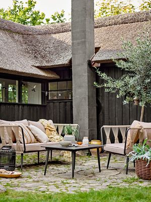 Fåtölj Brun Metall Pavone Fire-resistant | Bloomingville