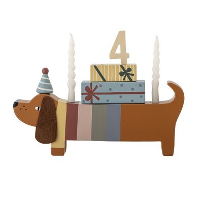 Bloomingville Charlie Födelsedagsdekoration, Brun, Mdf L28xH14xW5 cm