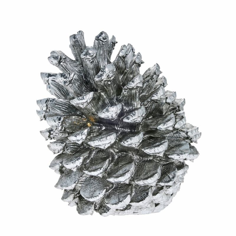 Lene Bjerre Serafina LED pine cone Dekoration H30.5 cm Antik Silver